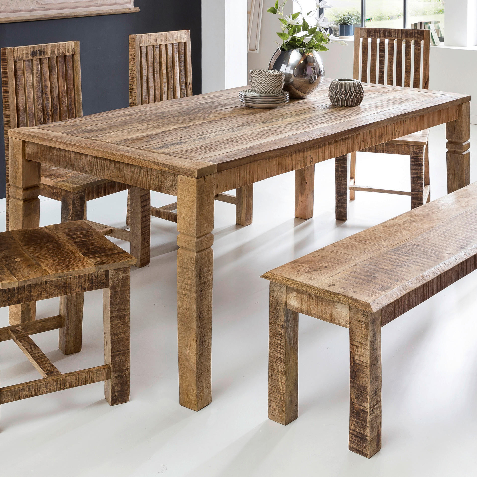 Esstisch natur B/H/T: ca. 120x76x70 cm Esszimmertisch - natur (120,00/76,00/70,00cm) - Wohnling