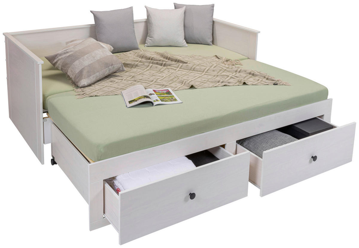 Bett Polina weiß Liegefläche B/L: ca. 90x200 cm Polina - weiß (96,00/75,00/206,00cm)