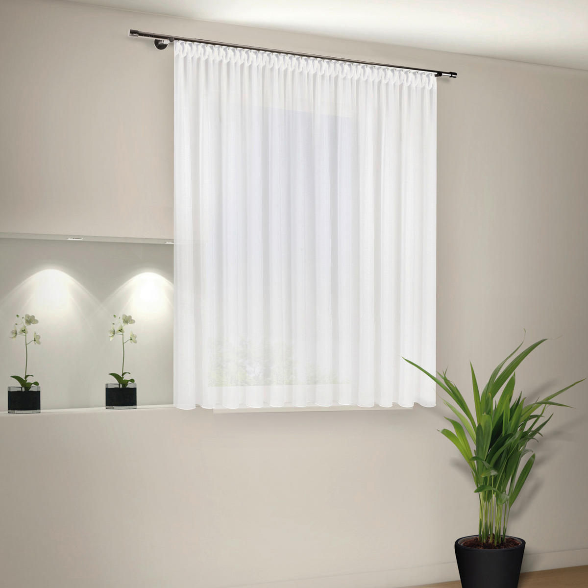 Fertigstore Alina weiß B/L: ca. 300x175 cm Alina - weiß (300,00/175,00cm) - Happy Home