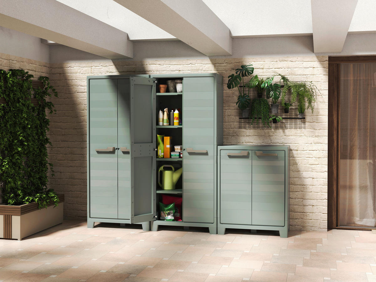 Keter Kunststoffschrank Planet Outdoor Jade Kunststoff B/H/T: ca. 80x182x44 cm Planet Outdoor - Jade (80,00/182,00/44,00cm) - Keter