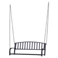 Outsunny Hängebank schwarz Metall B/H/T/L: ca. 60x53x63x127 cm Hängebank - schwarz (127,00/60,00/53,00cm) - Outsunny