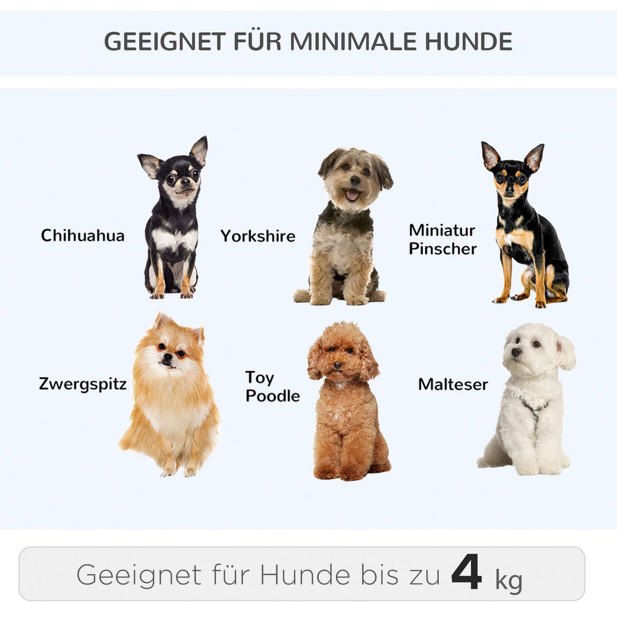PawHut Hunde-Zubehör grau Polyester B/H/L: ca. 25x42x55 cm Tragetasche - grau (55,00/25,00/42,00cm) - PawHut