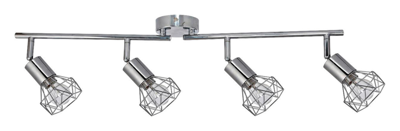 POCOline Spotbalken Chrom Metall B/H/L: ca. 21x10x73 cm E14 4 Brennstellen Aurelius - Chrom (73,00/21,00/10,00cm) - POCOline