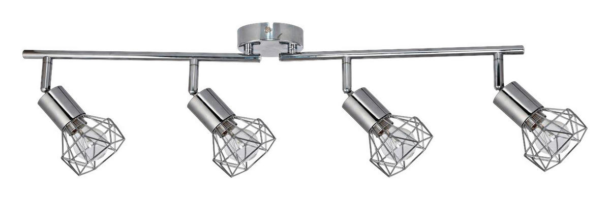 POCOline Spotbalken Chrom Metall B/H/L: ca. 21x10x73 cm E14 4 Brennstellen Aurelius - Chrom (73,00/21,00/10,00cm) - POCOline