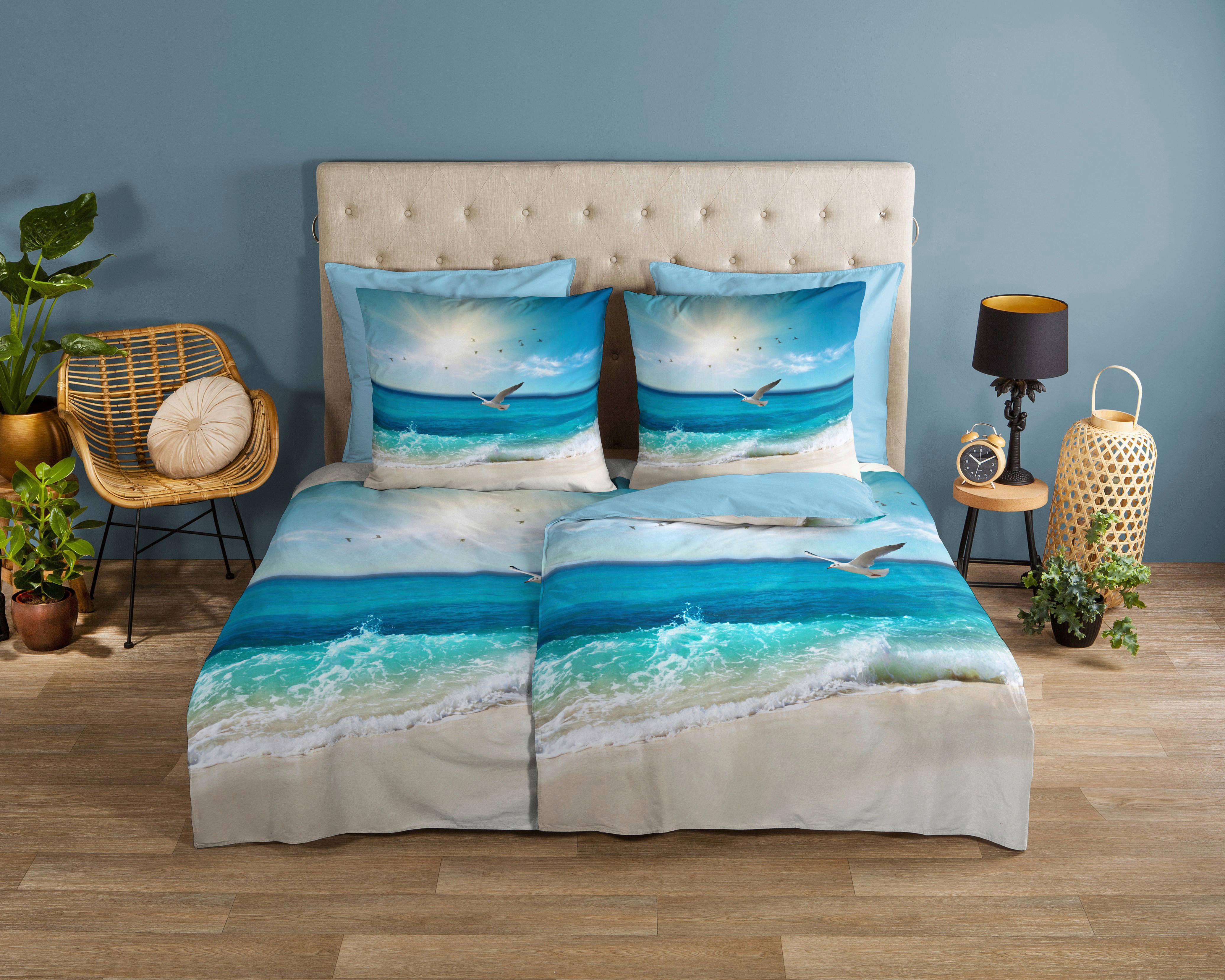 Thumbnail - Baumwoll Bettwäsche Sealife Multi Baumwolle B/L: ca. 135x200 cm