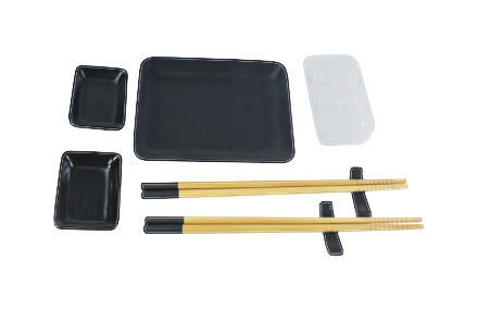 Sushi-Set schwarz Keramik Sushiset - schwarz
