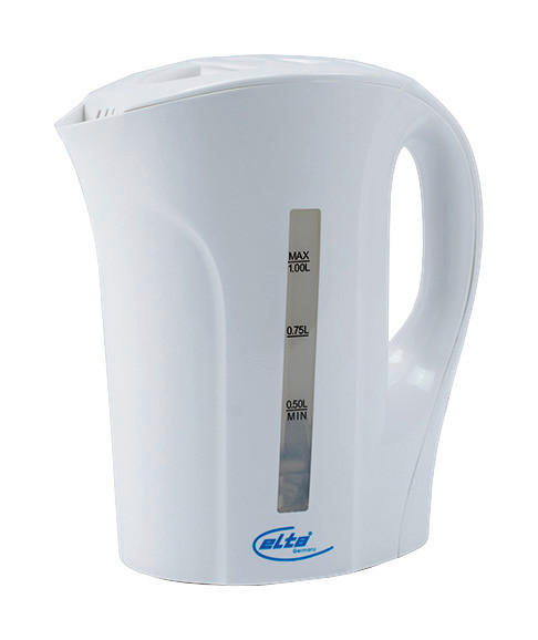 Elta Wasserkocher WK-1000 weiß Kunststoff ca. 1 l Wasserkocher - weiß (1,00l)