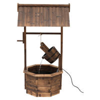 Outsunny Brunnen schwarz B/H/L: ca. 57x118x68 cm Gartenbrunnen - schwarz (68,00/57,00/118,00cm) - Outsunny