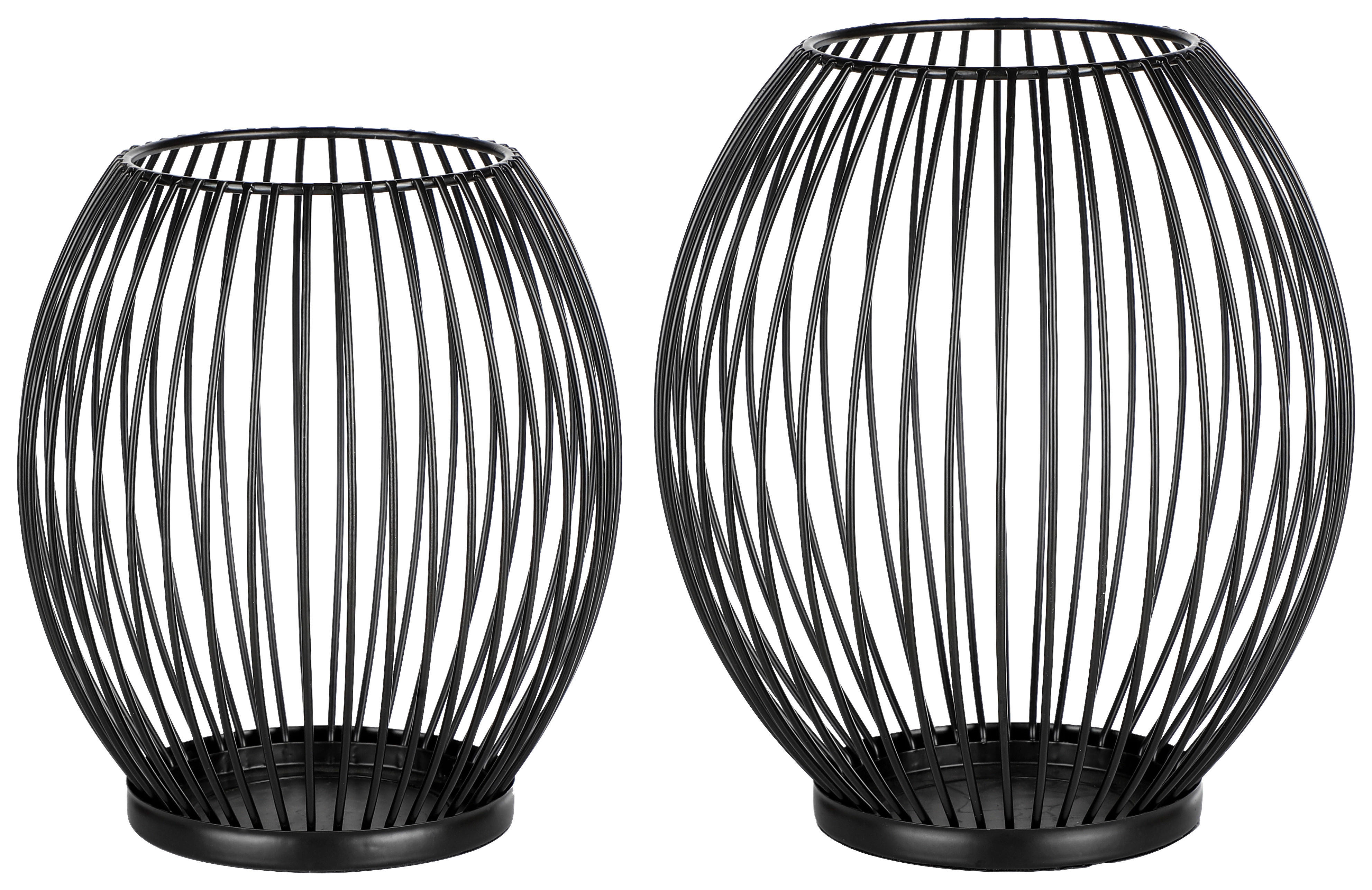 HI Kerzenhalter schwarz Metall Kerzenhalter_2erSet - schwarz - HI