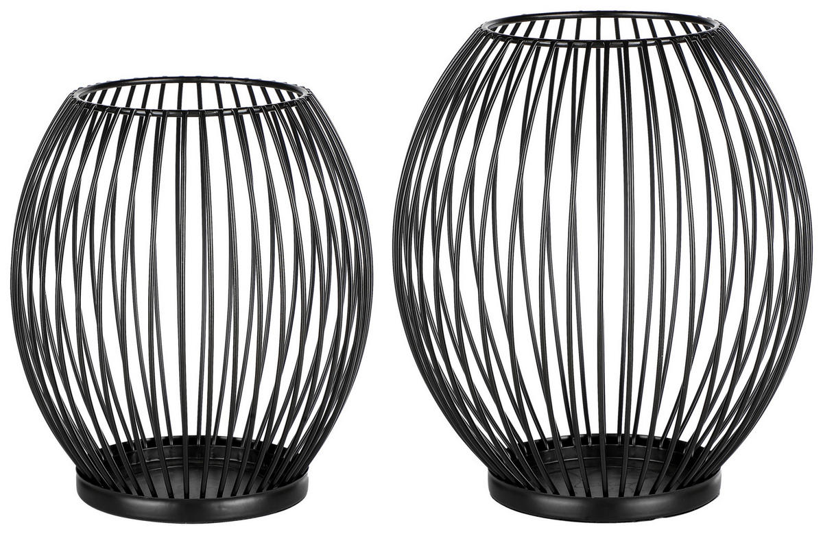 HI Kerzenhalter schwarz Metall Kerzenhalter_2erSet - schwarz - HI