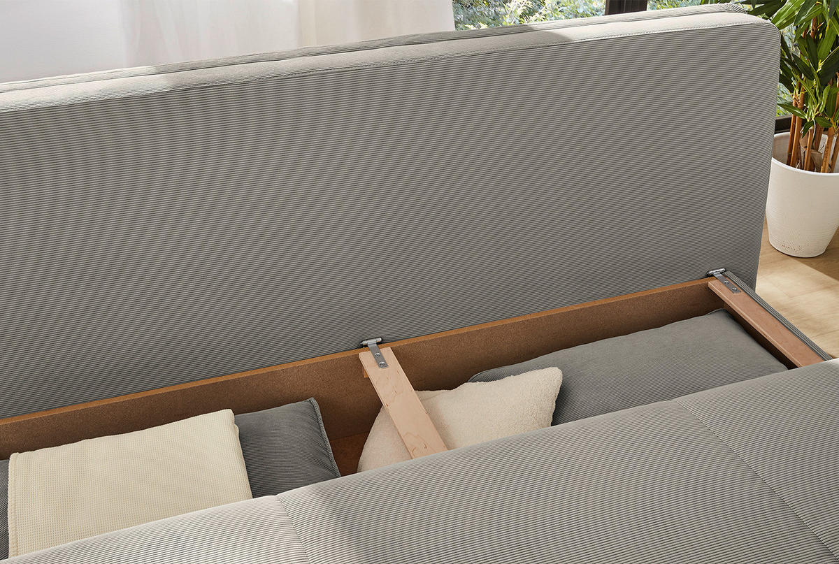 Dauerschlafsofa  grau B/H/T: ca. 202x87x106 cm Laurin_Dauerschlafsofa - grau (202,00/87,00/106,00cm)