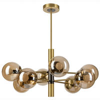 Lamkur Pendelleuchte Pendelleuchte_8flg. - gold/schwarz (68,00/76,00cm) - Lamkur