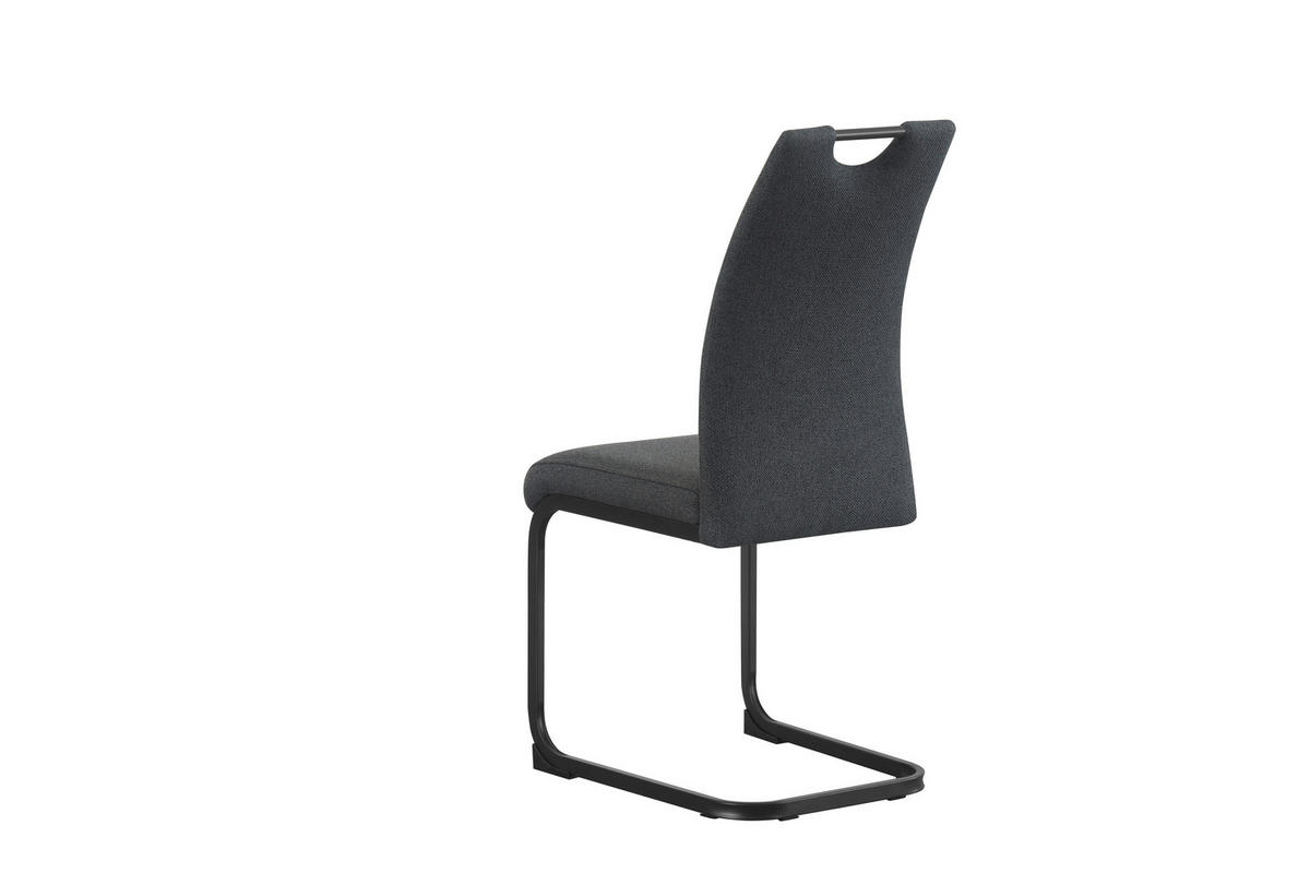 Schwingstuhl HANNA, 2er Set anthrazit schwarz Webstoff B/H/T: ca. 43x98x59 cm HANNA, 2er Set - schwarz/anthrazit (43,00/98,00/59,00cm) - xonox.home