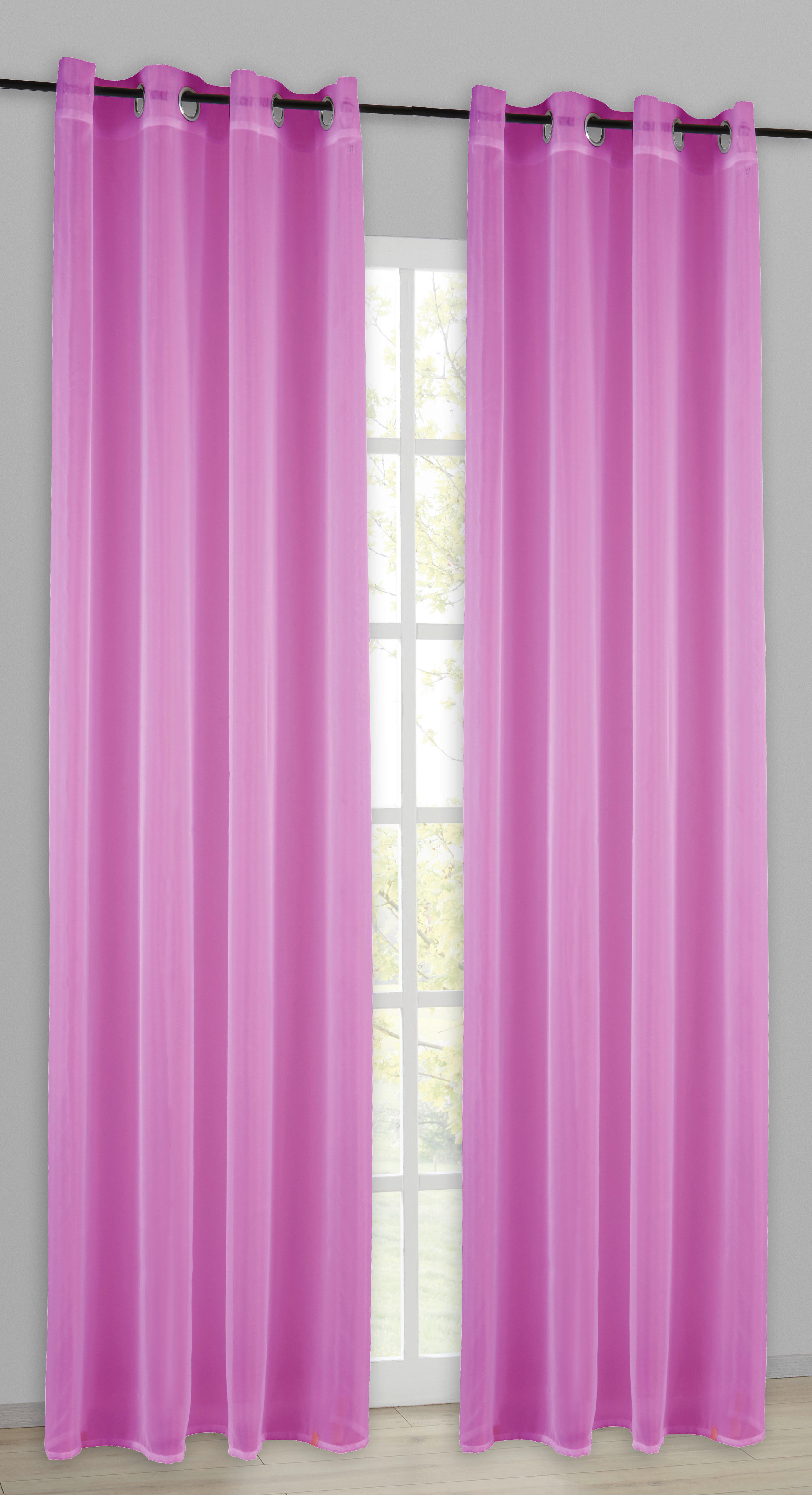 POCOline Ösenvorhang Micha pink B/L: ca. 135x235 cm Micha - pink (135,00/235,00cm) - POCOline