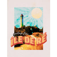 Komar Poster Vintage Travel le de Ré Leuchtturm B/L: ca. 30x40 cm Vintage Travel le de Ré - (30,00/40,00cm) - Komar