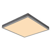 GLOBO LED-Deckenleuchte DORO 416080AD2-CCT Opal silber MDF Aluminium B/H/L: ca. 45x7,5x45 cm 1 Brennstellen DORO - Opal/silber (45,00/45,00/7,50cm) - GLOBO