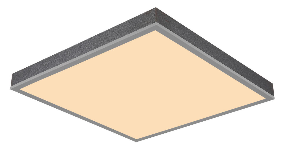 GLOBO LED-Deckenleuchte DORO 416080AD2-CCT Opal silber MDF Aluminium B/H/L: ca. 45x7,5x45 cm 1 Brennstellen DORO - Opal/silber (45,00/45,00/7,50cm) - GLOBO