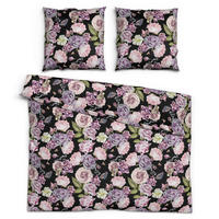 Microfaser Bettwäsche Bettwäsche_Microfaser Lina 200x200 - rosé/schwarz (200,00/200,00cm)