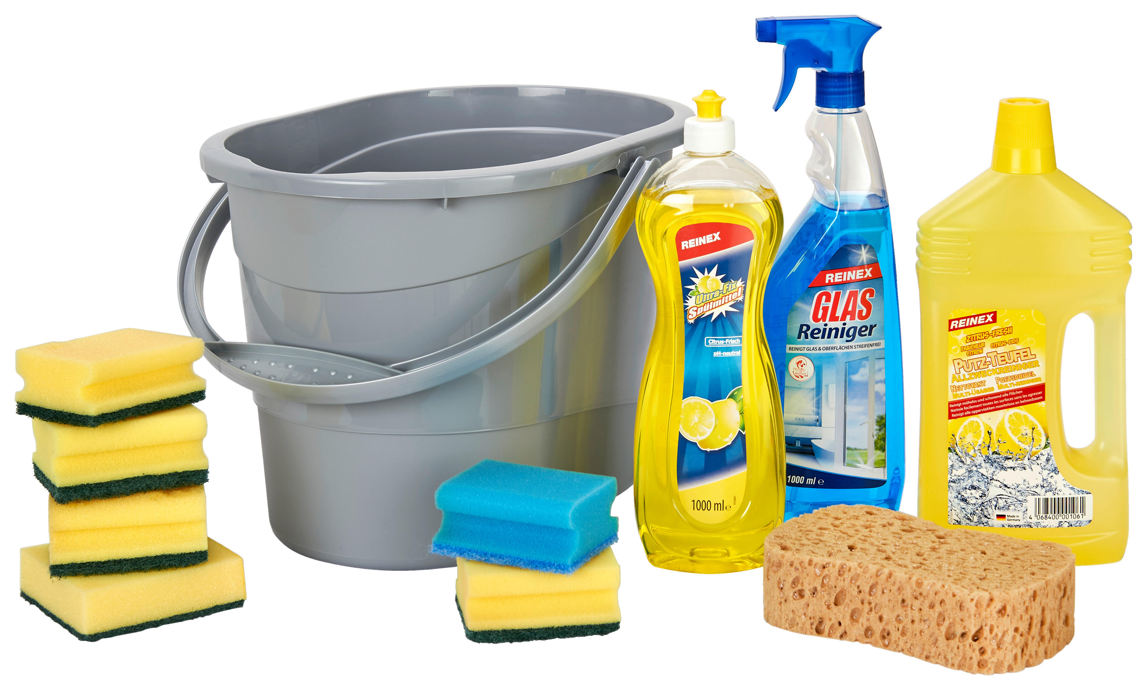 Putzeimer mit Inhalt Putzeimer_ca.13l_gefüllt_5tlg.