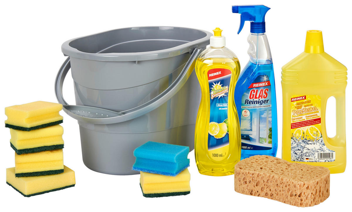 Putzeimer mit Inhalt Putzeimer_ca.13l_gefüllt_5tlg.