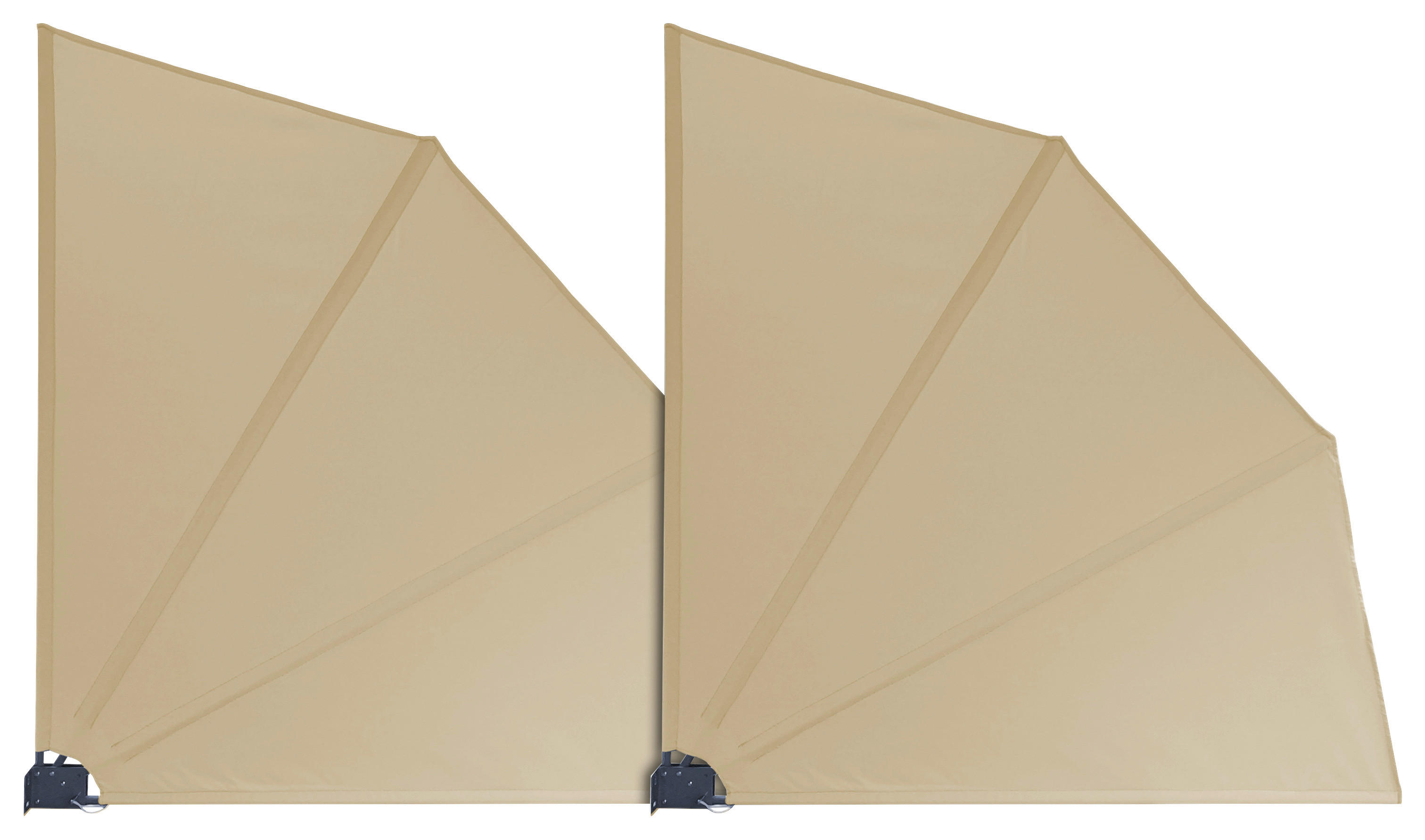 Grasekamp Doppelpack Balkonfächer sand Polyester-Mischgewebe B/L: ca. 140x140 cm Doppelpack_Balkonfächer - sand (140,00/140,00cm)