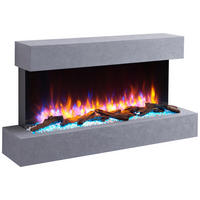 Balderia Wandkamin Ignis grau MDF B/H/T: ca. 110x57,3x25 cm ca. 2000 W Elekt.-Kamin Ignis EF197A-MT197C-CG - grau (110,00/57,30/25,00cm) - Balderia