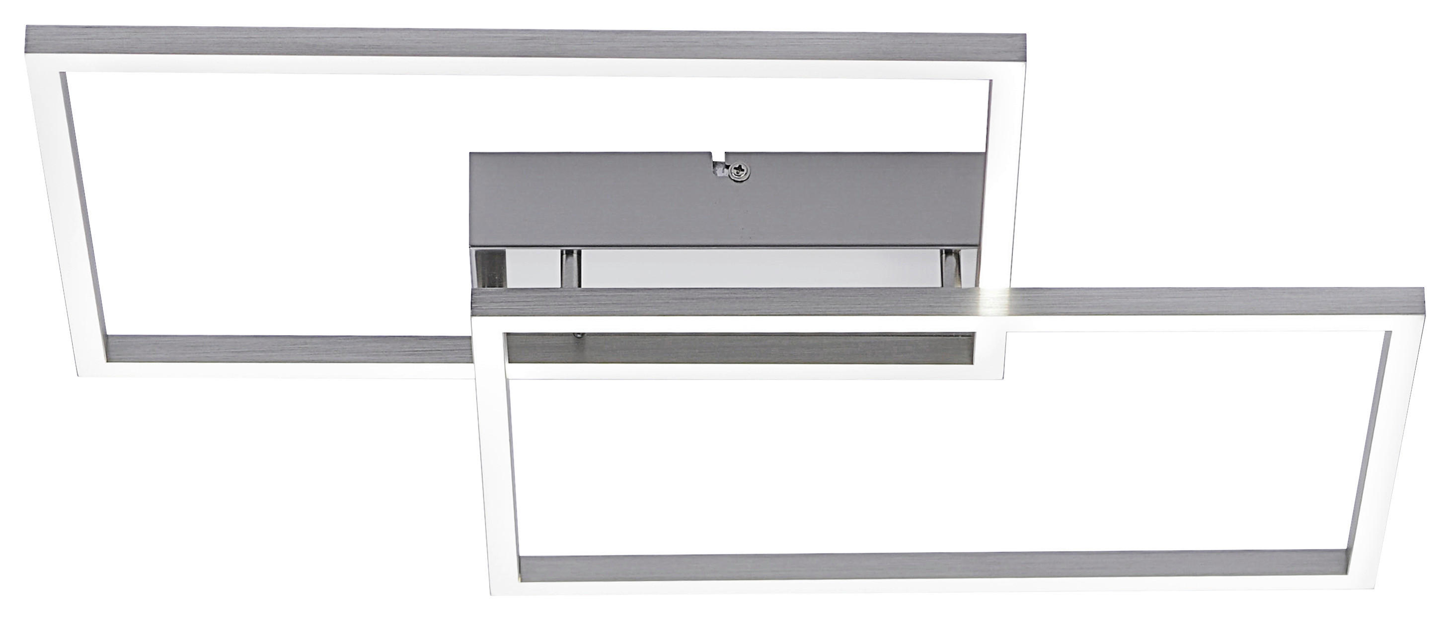 Just Light Deckenleuchte 14018-55 stahlfarbig Kunststoff Alu B/H/L: ca. 42x7x50 cm LED-Deckenleuchte_CCT_Iven - stahlfarbig (50,00/42,00/7,00cm) - Just Light