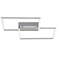 Just Light Deckenleuchte 14018-55 stahlfarbig Kunststoff Alu B/H/L: ca. 42x7x50 cm LED-Deckenleuchte_CCT_Iven - stahlfarbig (50,00/42,00/7,00cm) - Just Light