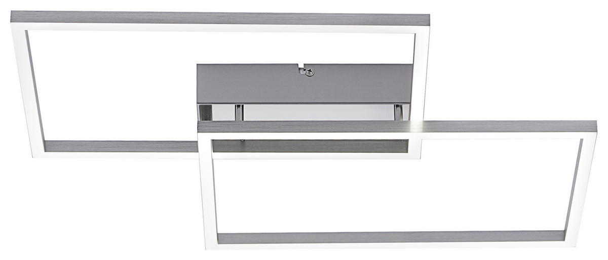 Just Light Deckenleuchte 14018-55 stahlfarbig Kunststoff Alu B/H/L: ca. 42x7x50 cm LED-Deckenleuchte_CCT_Iven - stahlfarbig (50,00/42,00/7,00cm) - Just Light