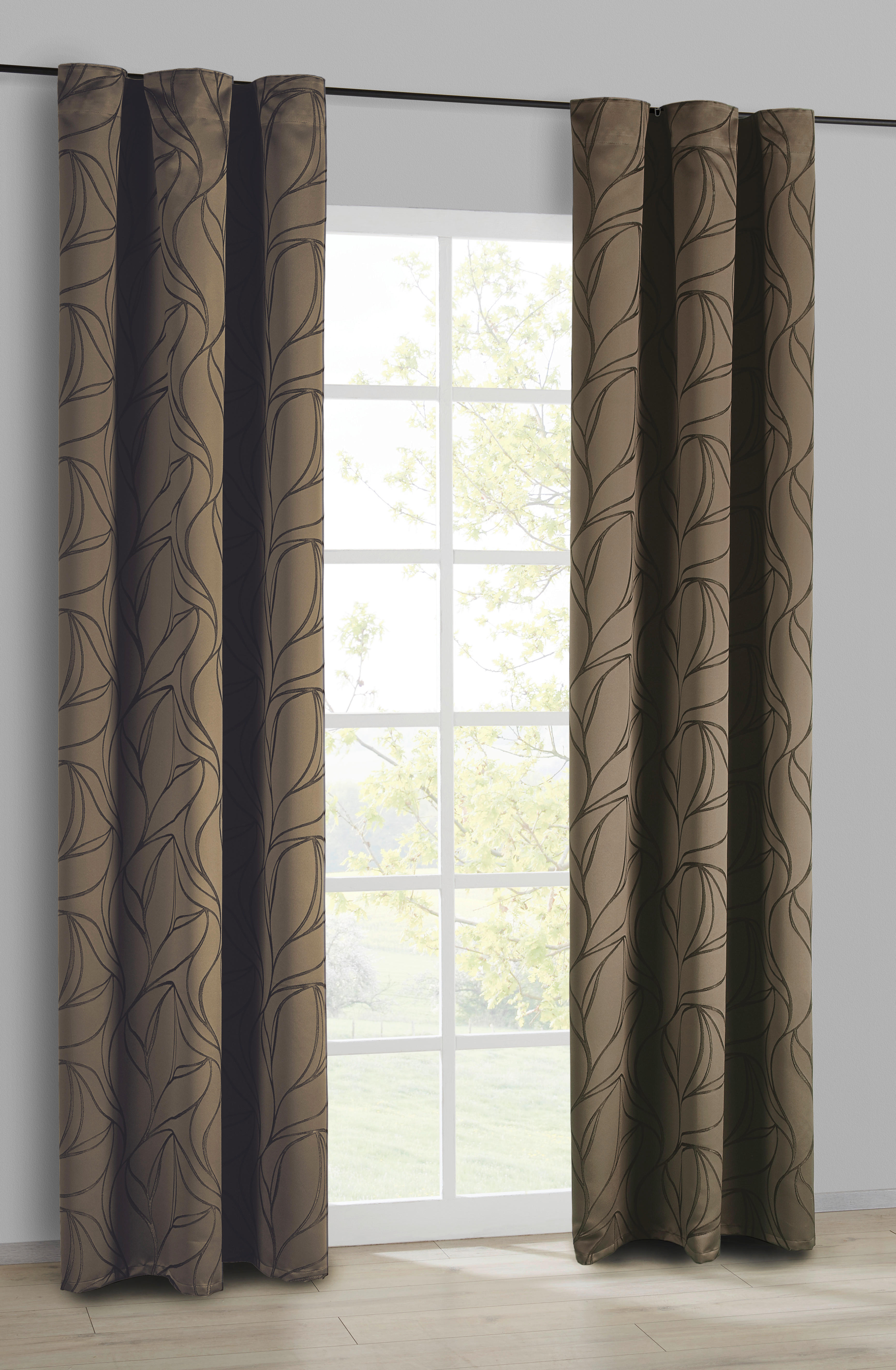 Kombivorhang Monte Carlo taupe B/L: ca. 140x245 cm Monte Carlo - taupe (140,00/245,00cm)