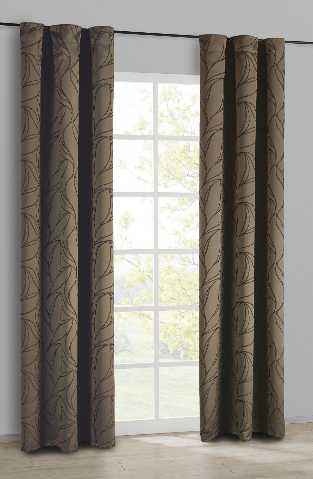 Kombivorhang Monte Carlo taupe B/L: ca. 140x245 cm Monte Carlo - taupe (140,00/245,00cm)