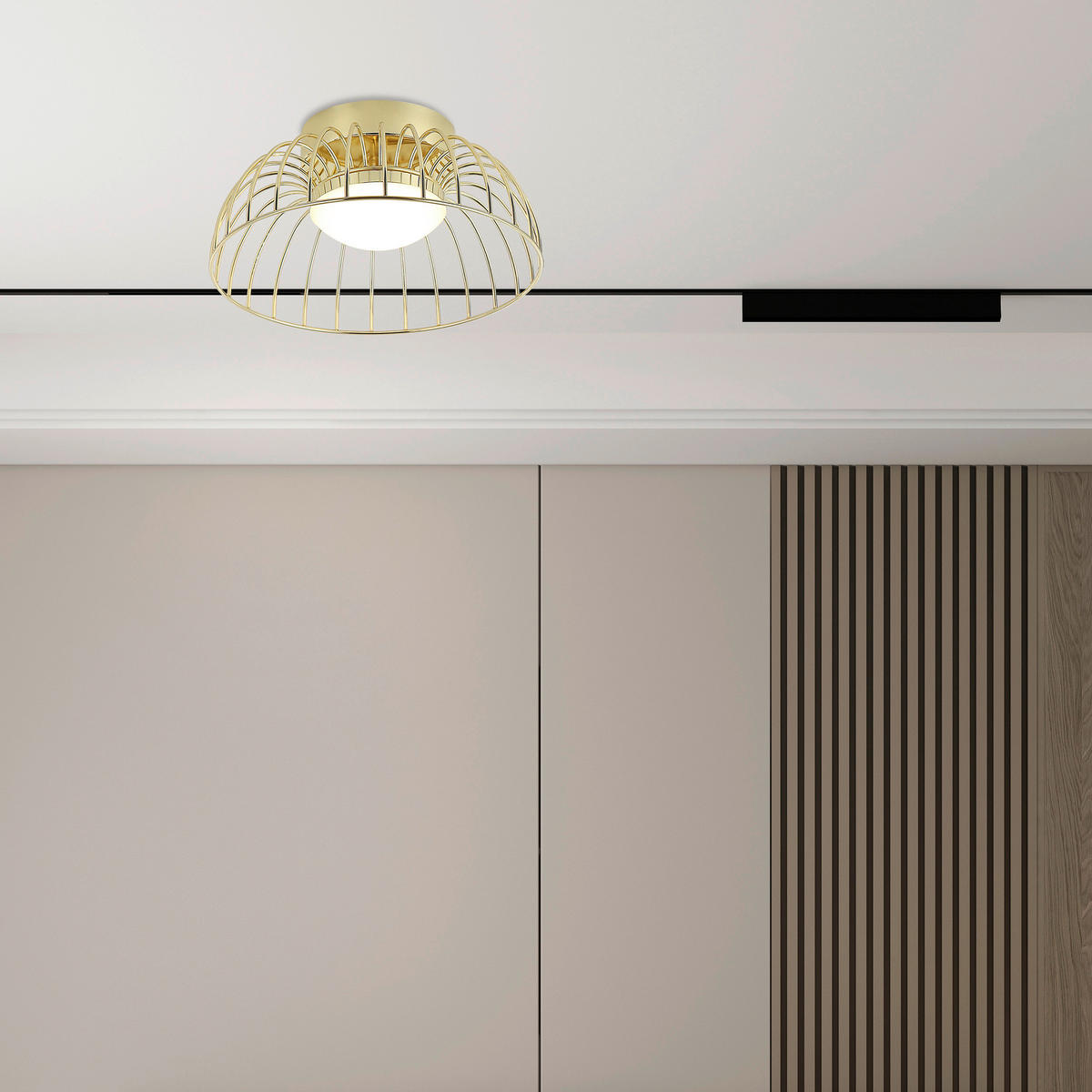 Lamkur Deckenleuchte gold Stahl B/H/L: ca. 27x27x17 cm Betsy - gold (17,00/27,00/27,00cm) - Lamkur