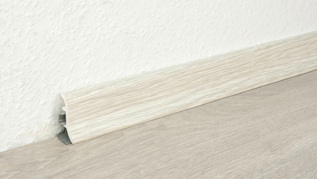 Sockelleiste L/B/H: ca. 250x1,9x4,8 cm pro Stück Sockelleiste 48x19x2500 KST E.weiß - (250,00/1,90/4,80cm)