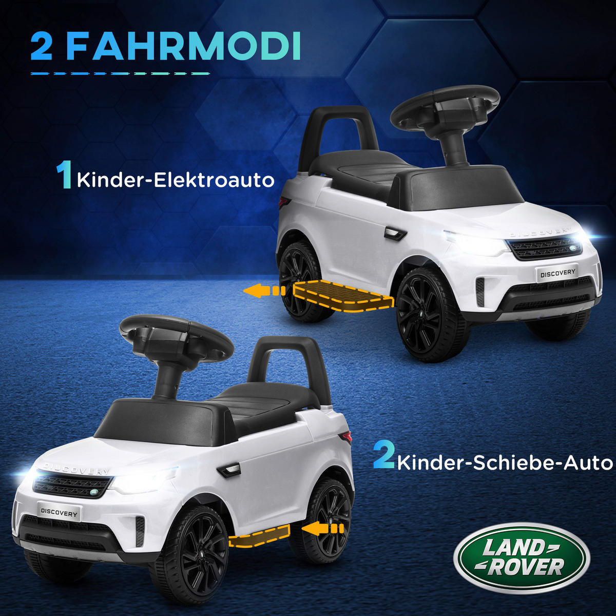 AIYAPLAY Kinder-Elektroauto weiß B/H/L: ca. 43x40x65 cm Kinder-Elektroauto - weiß (65,00/43,00/40,00cm) - AIYAPLAY