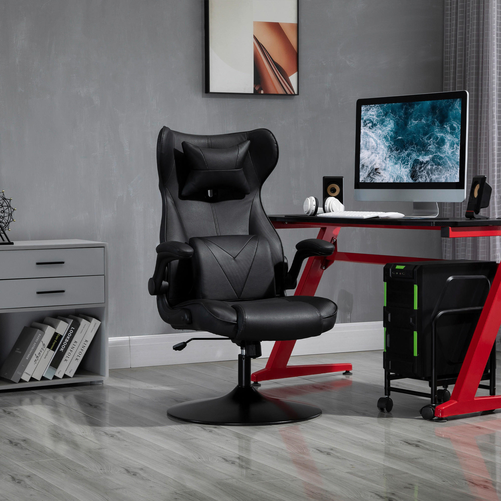 Gaming-Sessel 921-353 schwarz 921-353 - schwarz (67,00/112,00/75,00cm) - Vinsetto