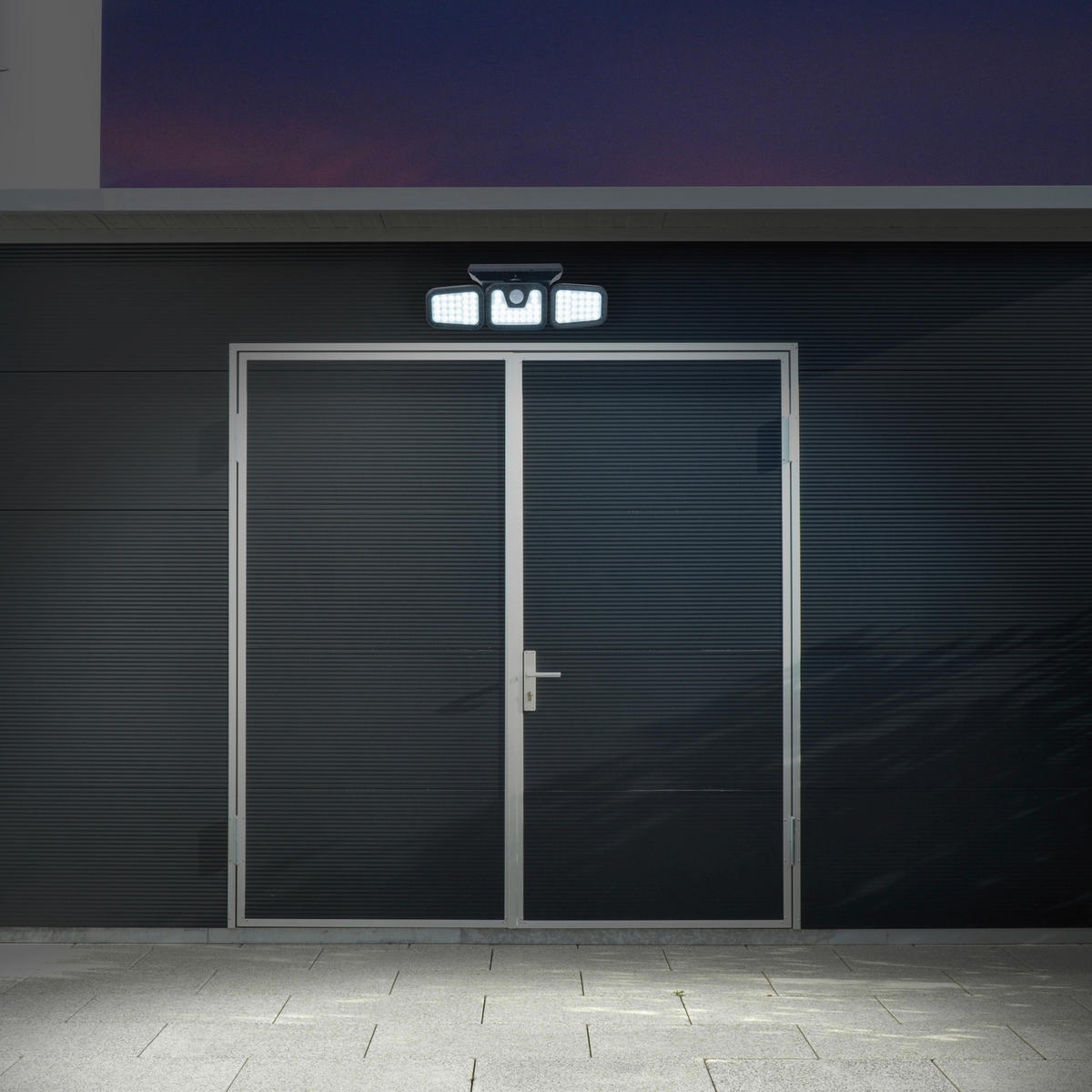 Außenwandleuchte 1394522 schwarz Kunststoff B/H/T: ca. 28,3x11x13,5 cm LED Solar Außenwandleuchte "PACITA" - schwarz (28,30/11,00/13,50cm) - Näve Leuchten