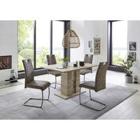 Essgruppe Ulla Eiche schlamm Holzwerkstoff B/H/T: ca. 220x76x90 cm Ulla - Eiche/schlamm (220,00/76,00/90,00cm) - Hela