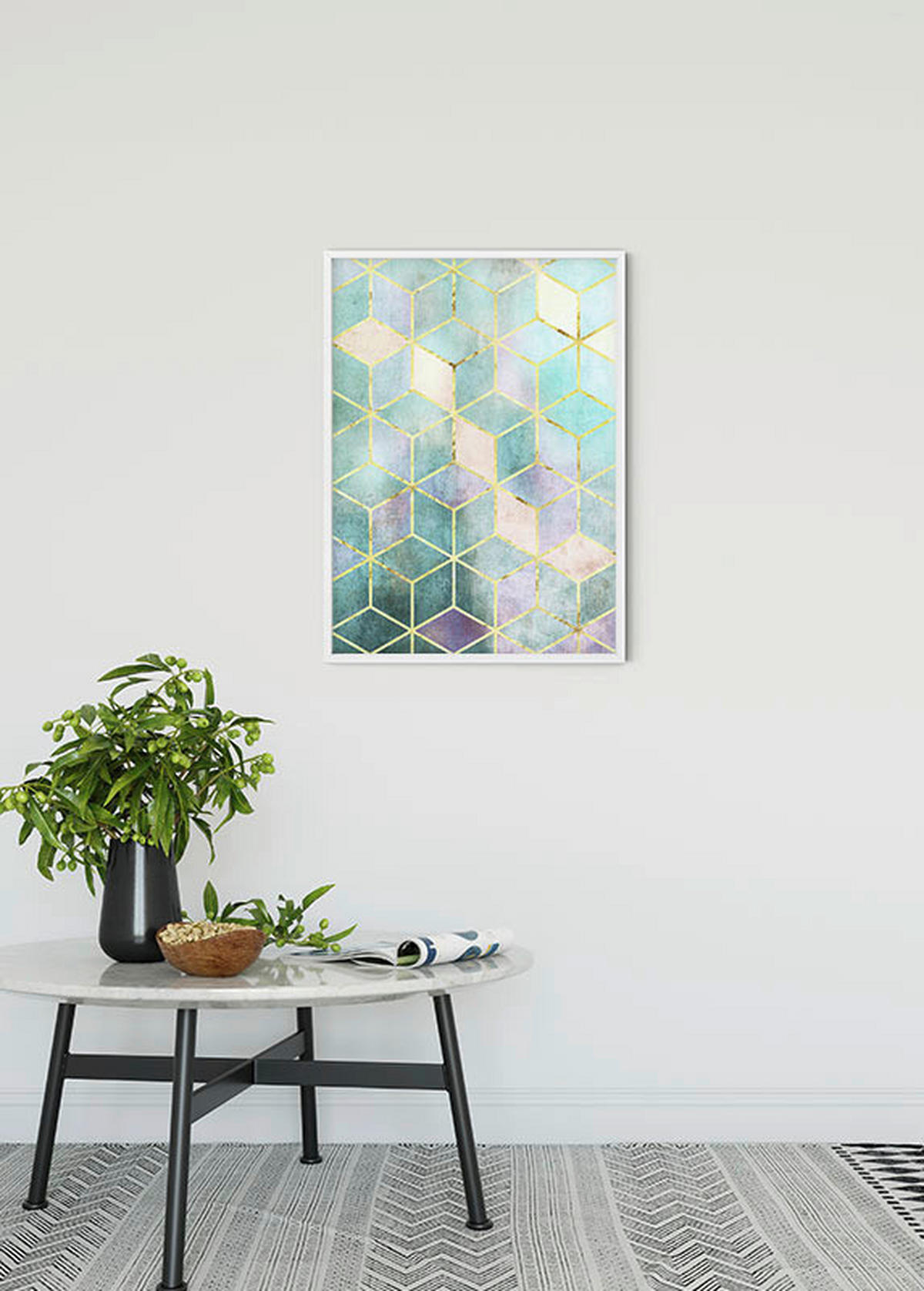 Komar Poster Mosaik Verde Abstrakt B/L: ca. 50x70 cm Mosaik Verde - (50,00/70,00cm) - Komar
