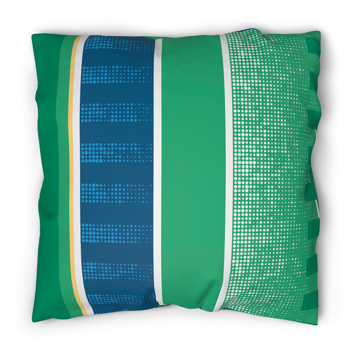 Microfaser Bettwäsche Bettwäsche_Microfaser Streifen blau - blau/grün (135,00/200,00cm)
