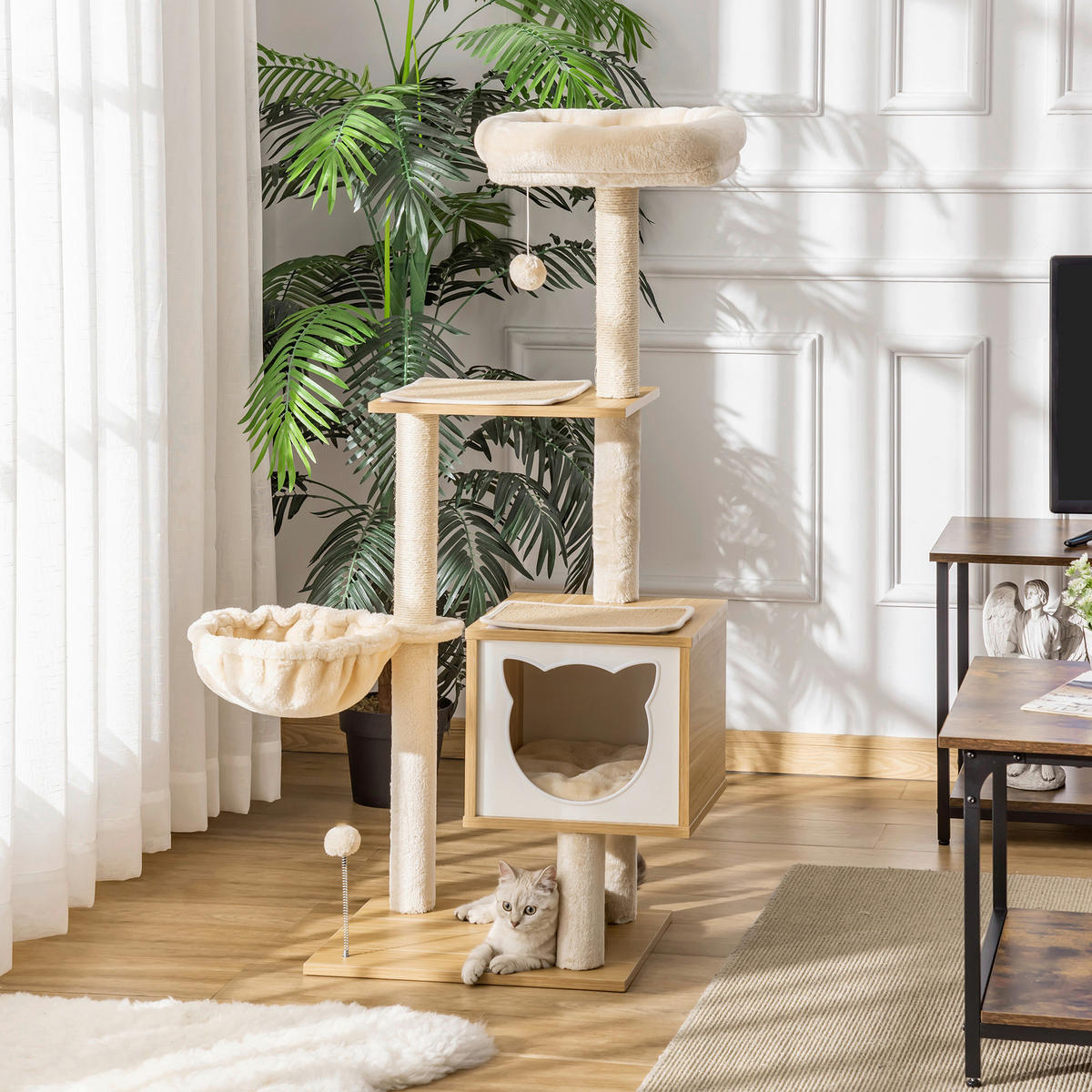PawHut Kratzbaum Kratzbaum - (48,00/40,00/126,00cm) - PawHut