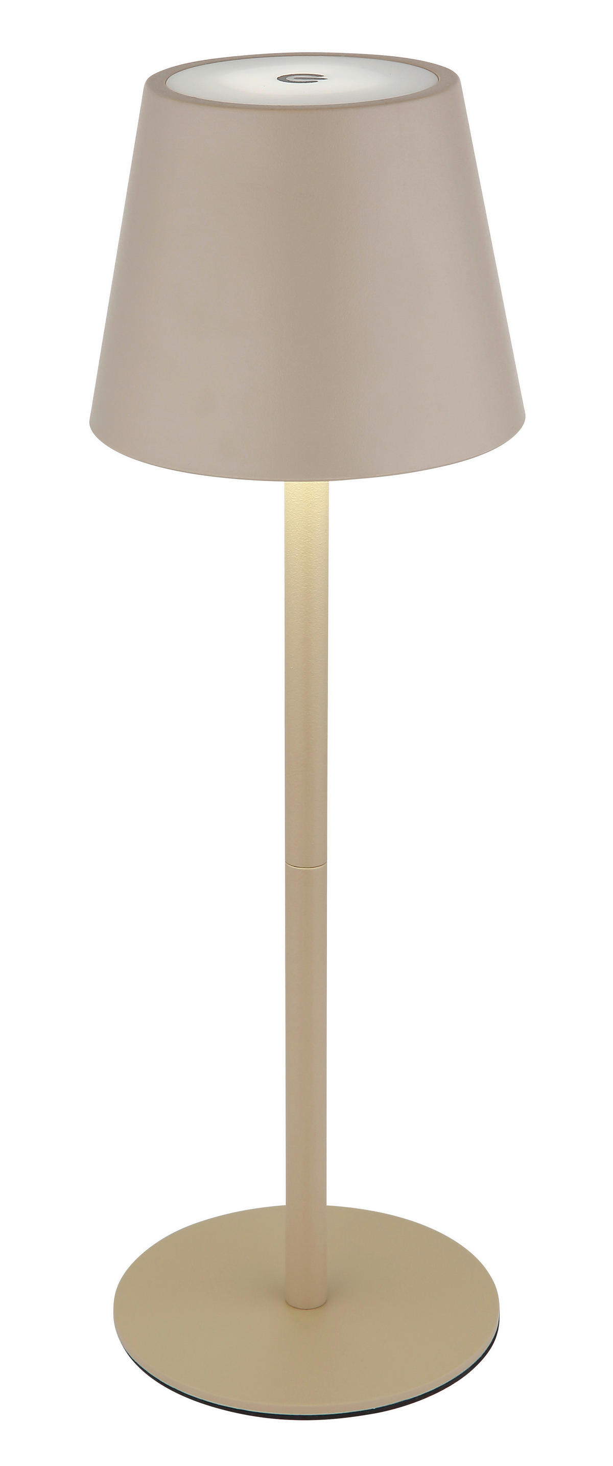 GLOBO LED-Tischleuchte sand Opal schwarz Kunststoff Metall H/D: ca. 36x11,5 cm 1 Brennstellen VANNIE I - sand/schwarz (11,50/36,00cm) - GLOBO