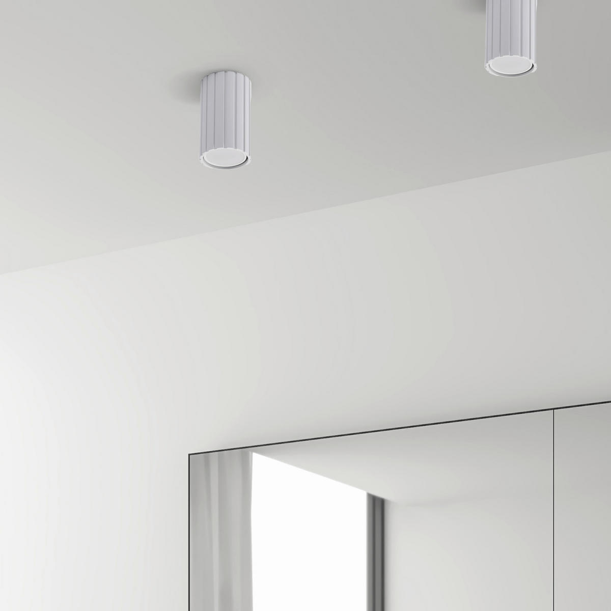 Lamkur Strahler weiß Stahl B/H/L: ca. 6,5x10x6,5 cm 1 Brennstellen Prisma - weiß (6,50/6,50/10,00cm) - Lamkur