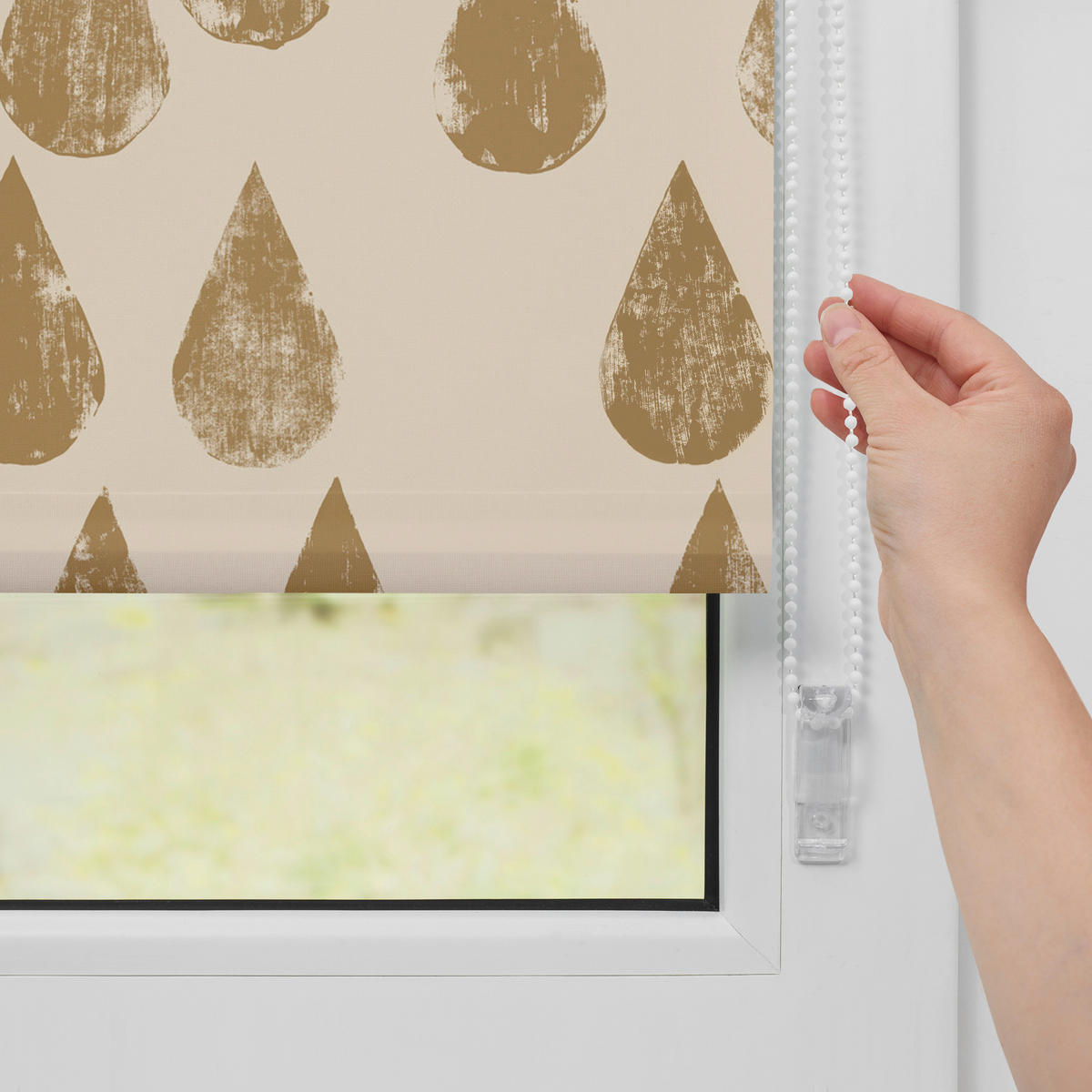 LICHTBLICK Verdunkelungsrollo Golden Drops gold B/L: ca. 80x150 cm Golden Drops - gold (80,00/150,00cm) - LICHTBLICK