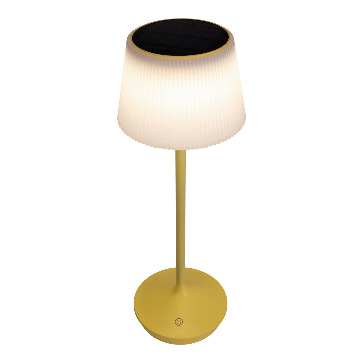 LED-Solar-Tischleuchte gelb Metall Kunststoff B/H/T/D: ca. 13x38x13x13 cm EMMI - gelb (13,00/38,00/13,00cm) - Näve Leuchten