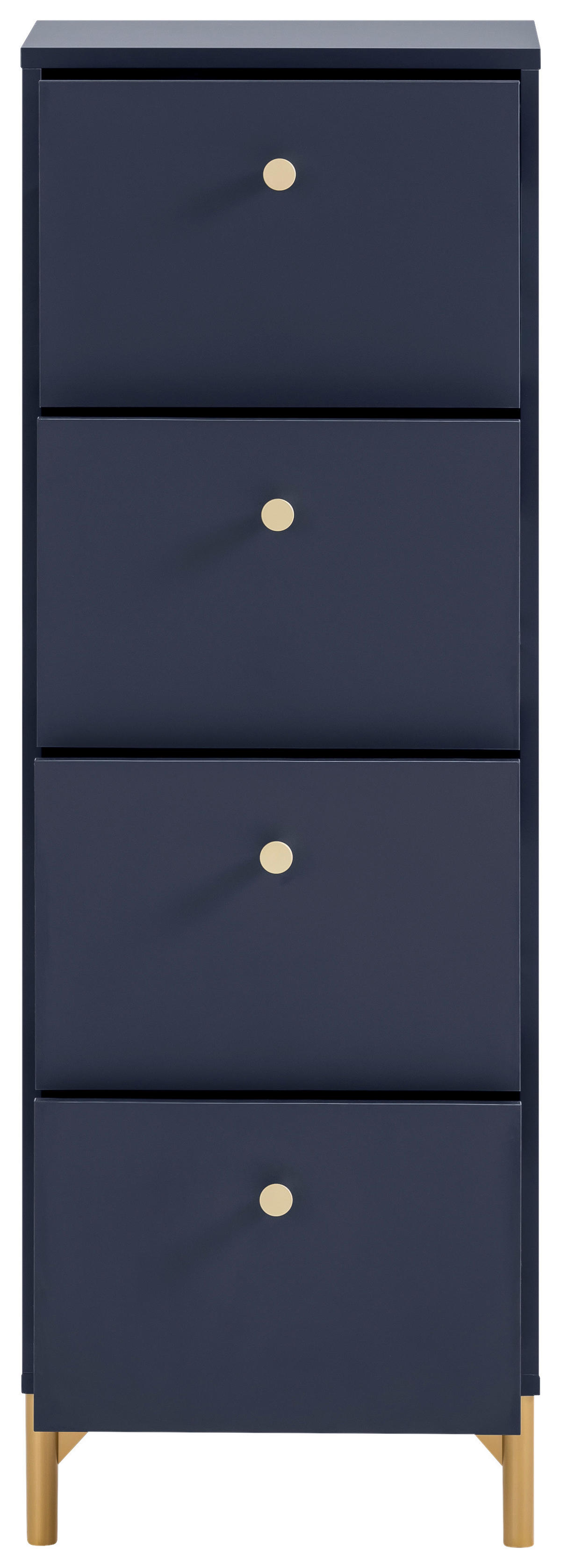 Kommode Alfa blau dunkel B/H/T: ca. 40,1x116,7x40 cm Alfa - blau (40,10/116,70/40,00cm) - Möbelpartner