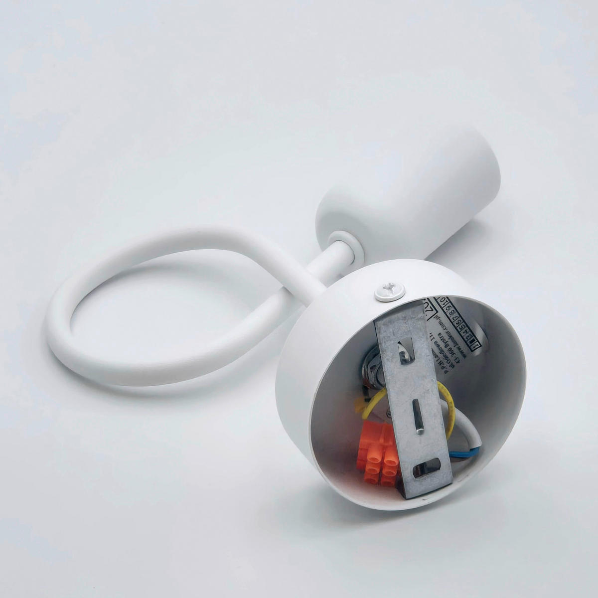 Lamkur Wandleuchte weiß Stahl B/H/L: ca. 8x18x16 cm E27 1 Brennstellen Lizzy - weiß (16,00/8,00/18,00cm) - Lamkur