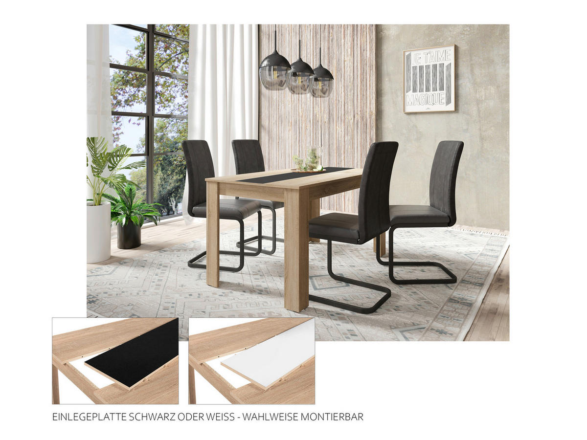 Tisch NORI Eiche Nachbildung B/H/T: ca. 160x75x90 cm NORI - Eiche (160,00/75,00/90,00cm) - byLIVING