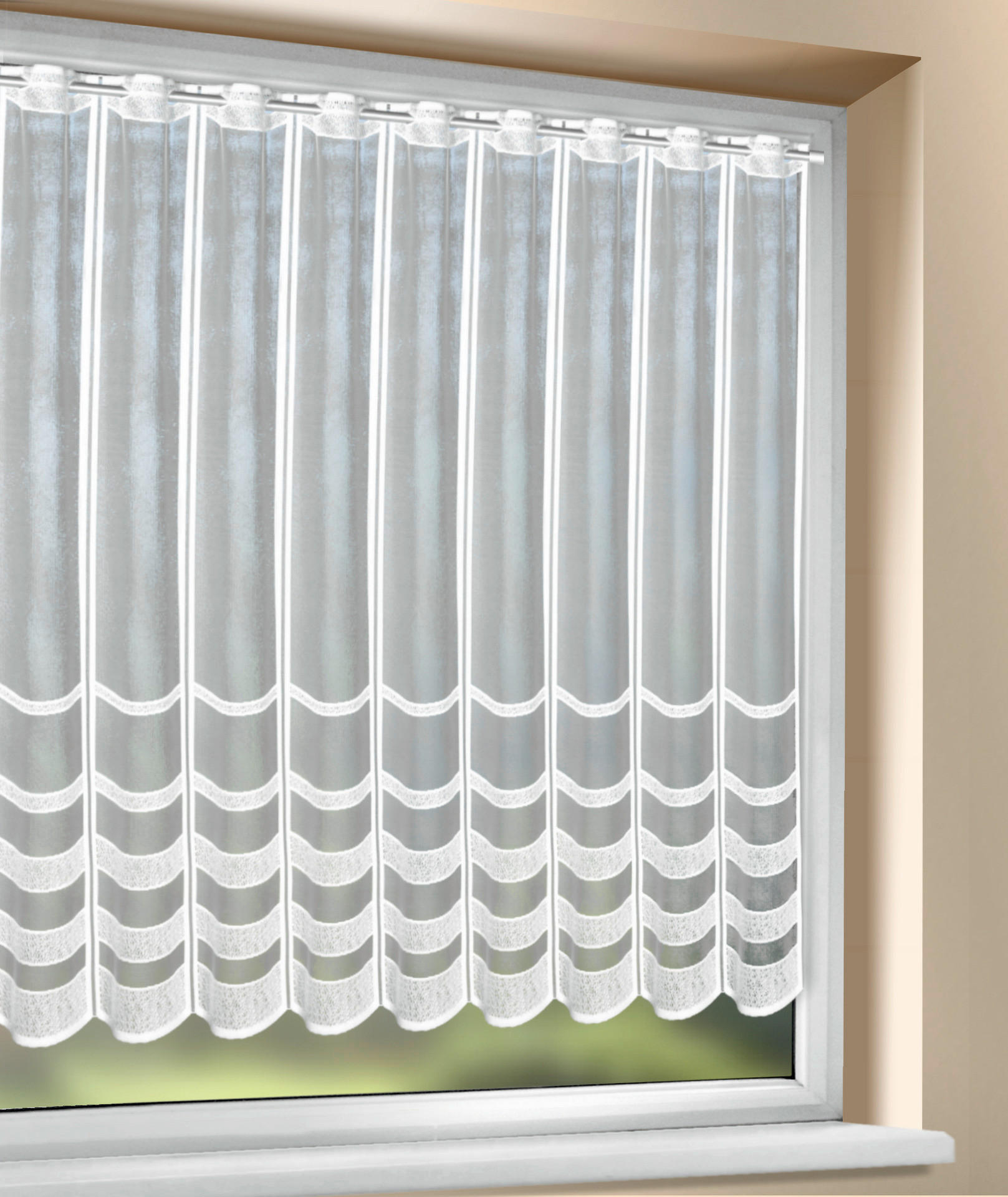 creative lifestyle Scheibengardine Alma weiß B/L: ca. 150x110 cm Alma - weiß (150,00/110,00cm) - creative lifestyle