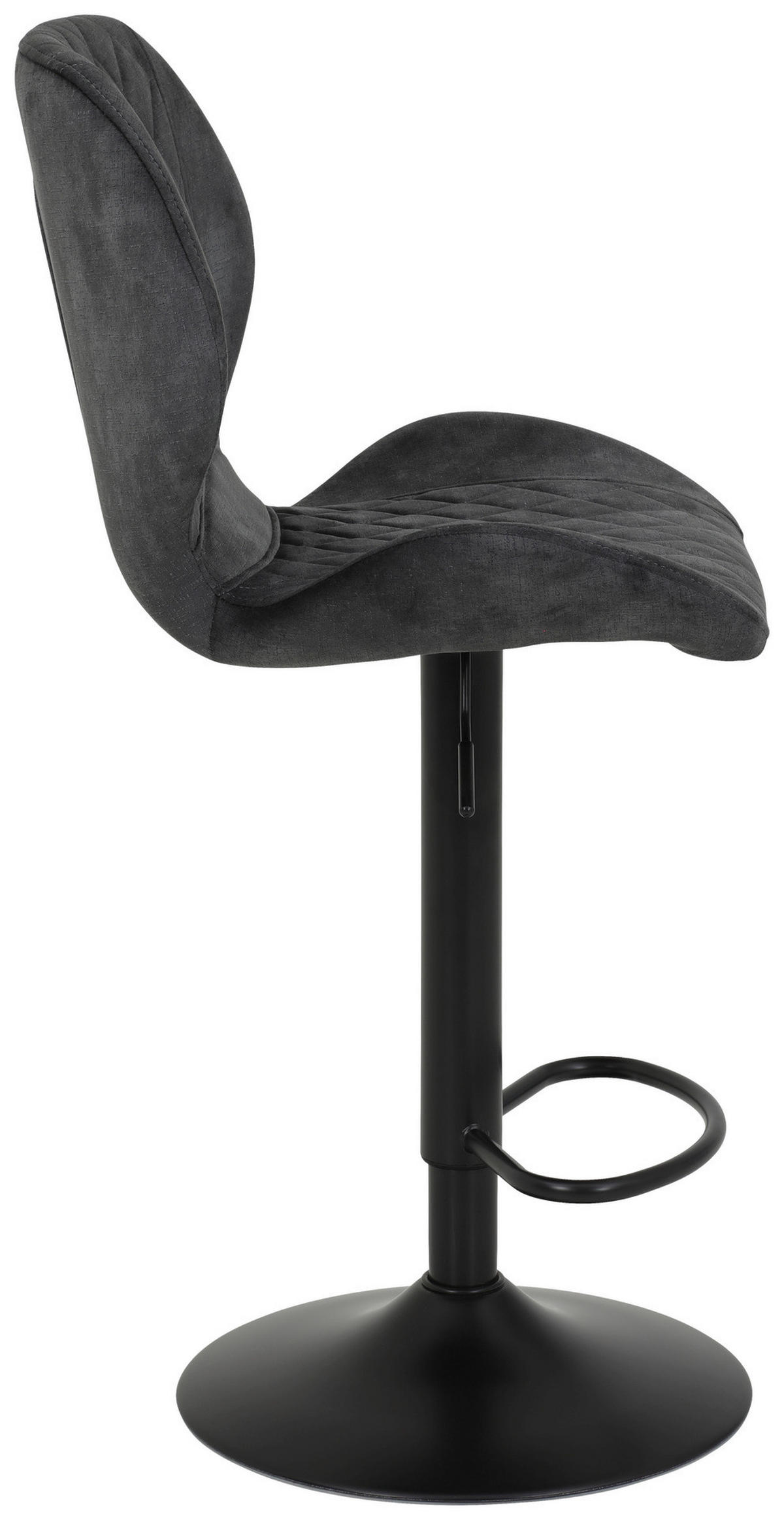 Barhocker Laila 2er Set anthrazit Vintage Microfaser B/H/T: ca. 42x117x51 cm Laila 2er Set - schwarz/anthrazit (42,00/117,00/51,00cm) - Hela