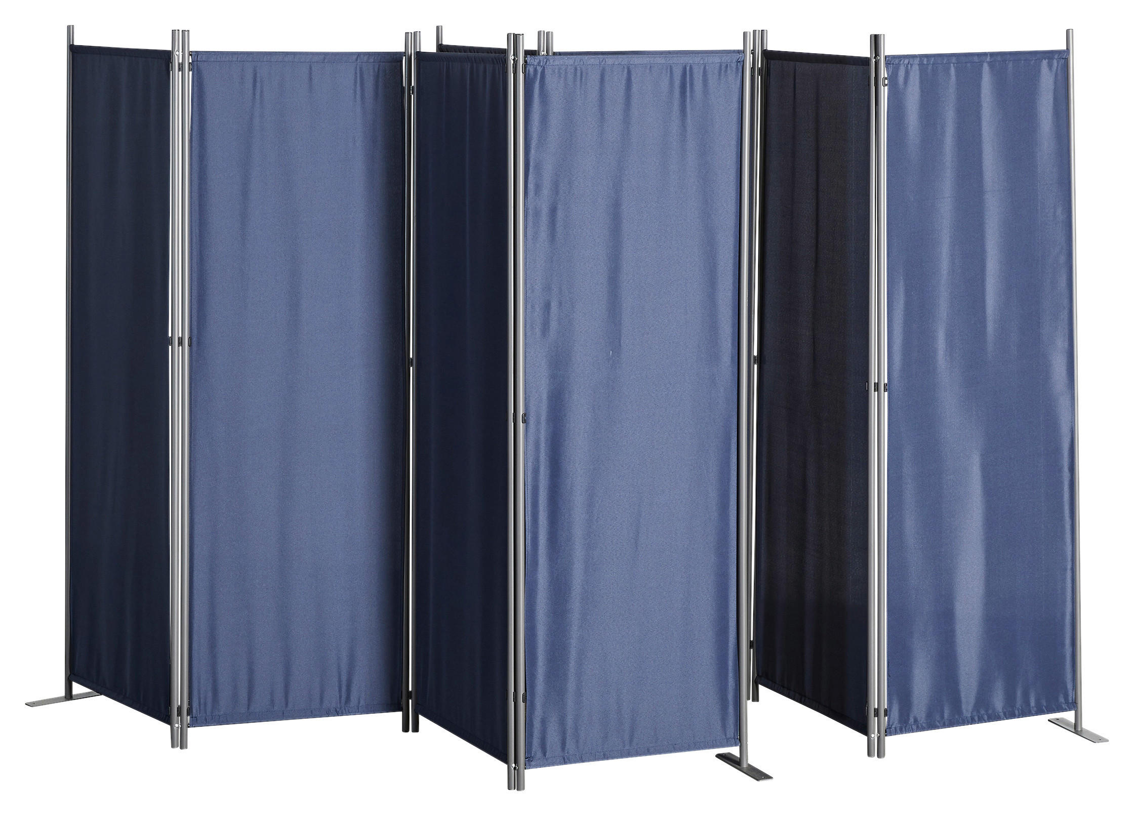 Grasekamp Paravent 4-teilig 2er Set blau Polyester B/H: ca. 225x170 cm